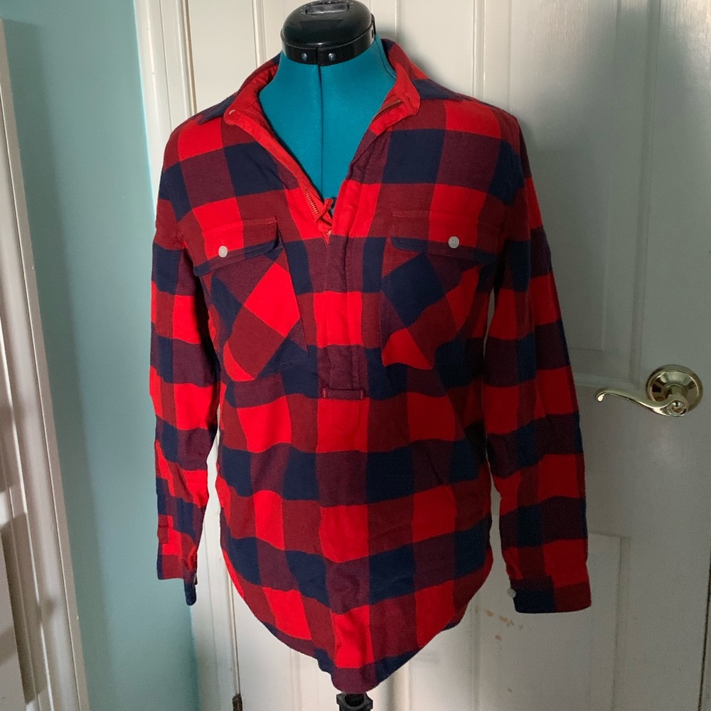 J.Crew plaid quarter-zip